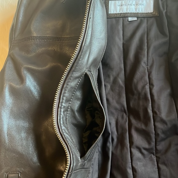 Marc New York Andrew Marc Leather Jacket Brown Medium - Picture 8 of 15